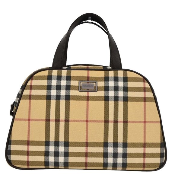 Burberry Beige PVC Burberry Check Handbag - Picture 1 of 11